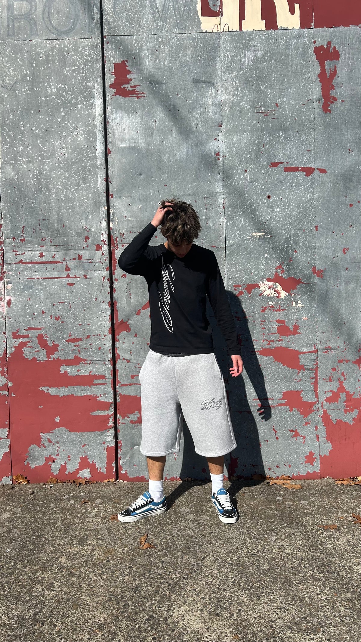 "Double" sweat shorts